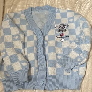 Sanrio Blue and White Checkered Cardigan